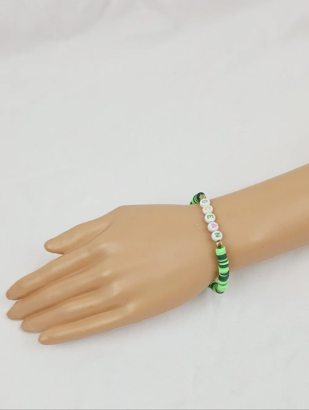 Handmade Clay Bead Ocean Bracelet